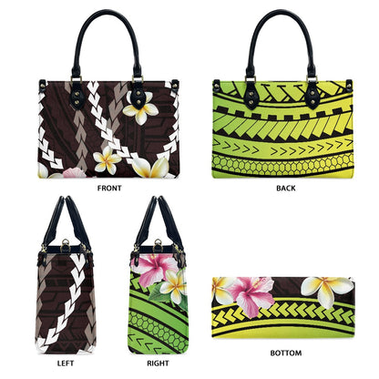 Women PU handbag Hawaiian Plumeria