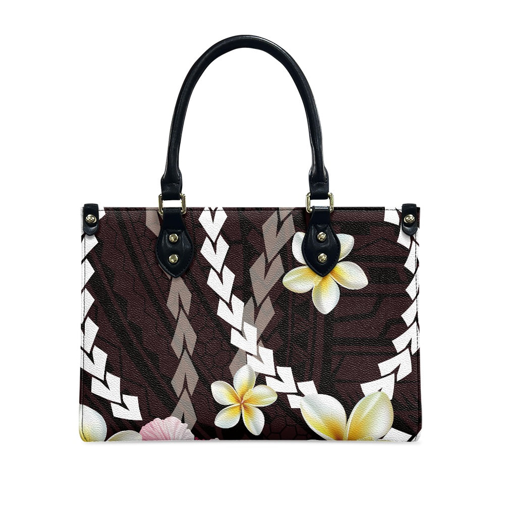 Women PU handbag Hawaiian Plumeria