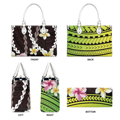 Women PU handbag Hawaiian Plumeria