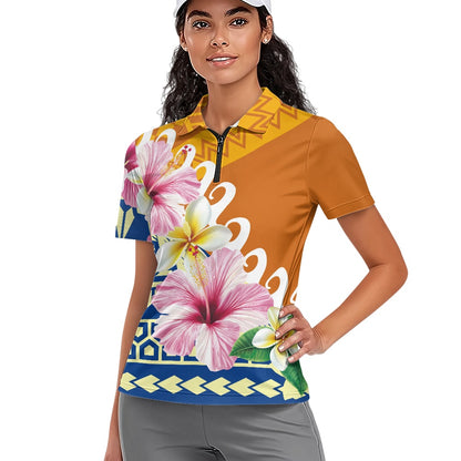 Women's Short Sleeve Golf Shirt In beautiful Pinky Rose