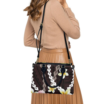 Women PU handbag Hawaiian Plumeria