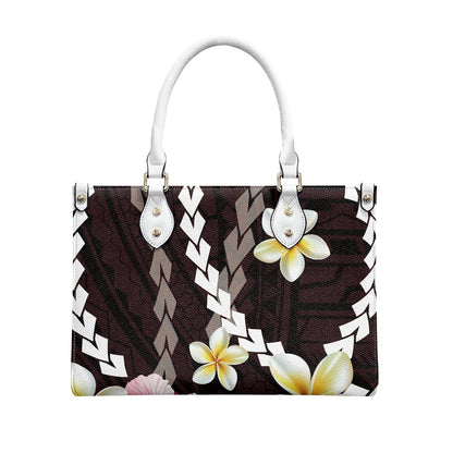 Women PU handbag Hawaiian Plumeria