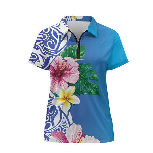 Beautiful Women Golf Short Sleeve Island Design